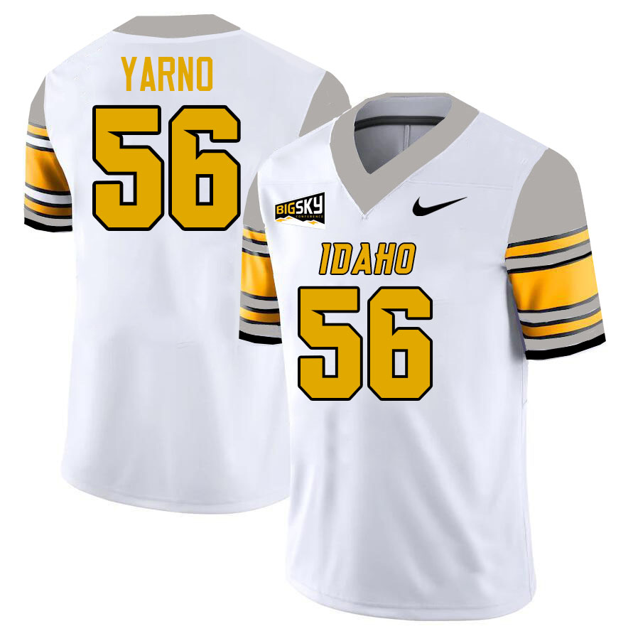 Idaho Vandals #56 John Yarno College Football Jerseys,Uniforms Stitched-White
